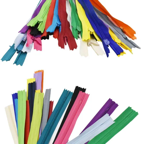 Miniatura 4 de 40 cremalleras invisibles de nailon para costura a medida, vestidos, faldas, almohadas especiales de manualidades (color mixto/16 pulgadas)