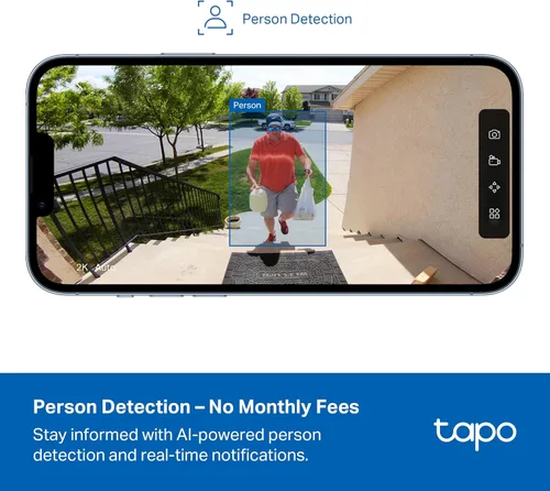 Miniatura 5 de Cámara de seguridad exterior inalámbrica Tapo, 1080P, hasta 180 días de batería, detección gratuita de personas, visión nocturna a color, Blanco