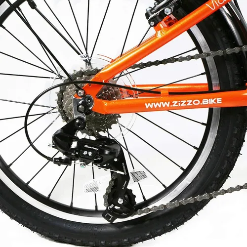 Miniatura 2 de ZiZZO Bicicleta plegable de 20 pulgadas, marco de aluminio ligero Shimano genuino, 7 velocidades, 26 libras Ligero, 26 libras, Shimano genuino