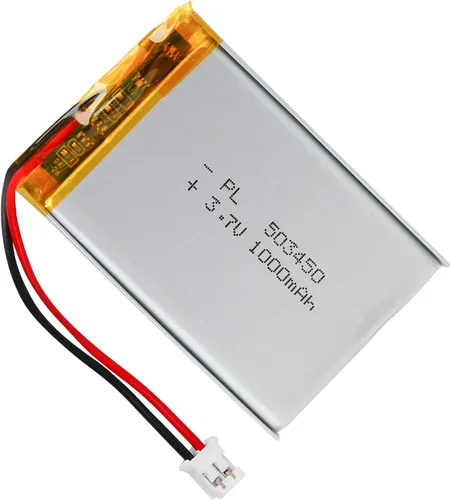 Miniatura 15 de Batería Lipo de 3.7V 1000mAh 102050 Batería recargable de polímero de litio con conector JST PH2.0.000 in para altavoz Bluetooth, GPS, reloj