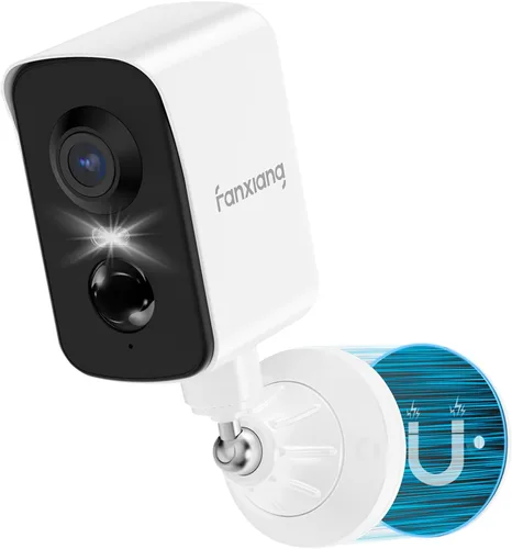 Miniatura 10 de fanxiang Cámara de seguridad inalámbrica 2K con batería recargable para exteriores, WiFi, rotación panorámica de 300°, detección de movimiento AI