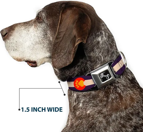 Miniatura 7 de Buckle-Down - Collar de perro con diseño de bandera de Colorado (13.0 – 18.0 in)