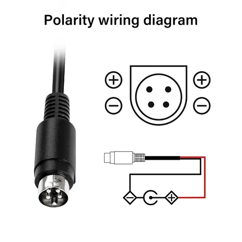 Miniatura 2 de Cable de repuesto de 18AWG 4 pines DIN macho coleta DIY para sistema de cámaras CCTV cargadores adaptador (4.9 pies)