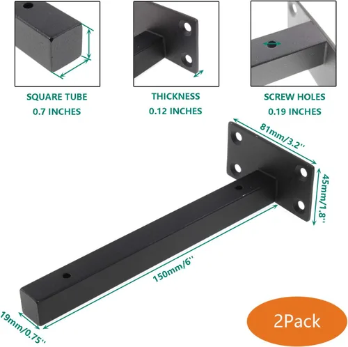 Miniatura 2 de Soportes de estante resistentes, soportes flotantes para estantes, estantes decorativos montados en la pared, soporte para colgar en la pared