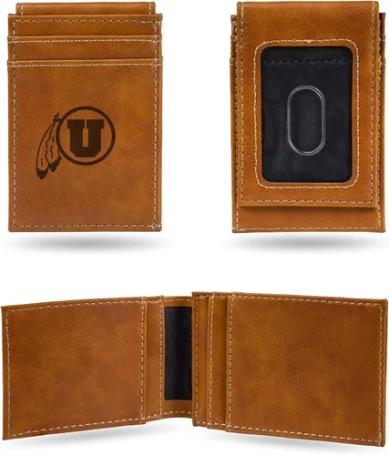 Miniatura 127 de Cartera de bolsillo frontal grabada con láser NCAA - Compacta/Cómoda/Delgada