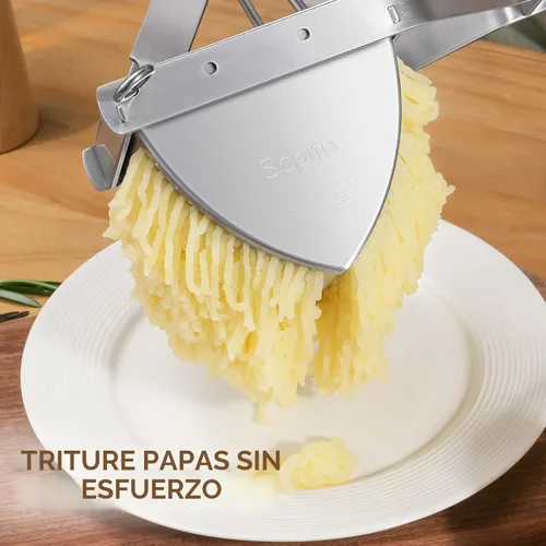 Miniatura 2 de Sopito - Triturador de patatas de acero inoxidable para uso comercial y doméstico Plateado