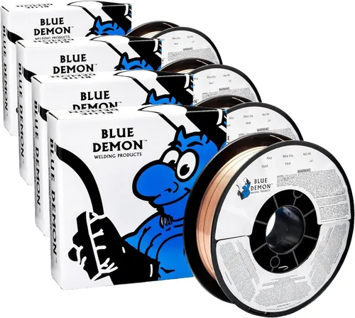 Miniatura 10 de Blue Demon ER70S6 X .030 X 2 LB MIG/GMAW Alambre de soldadura de acero al carbono, todas las posiciones, salpicaduras bajas, formulado