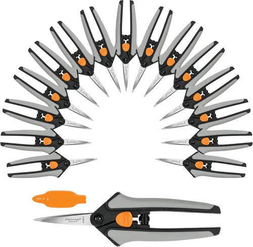 Miniatura 14 de Fiskars 399241-1002 Tijeras de podar con micro puntas, cuchillas antiadherentes, 2 unidades, naranja
