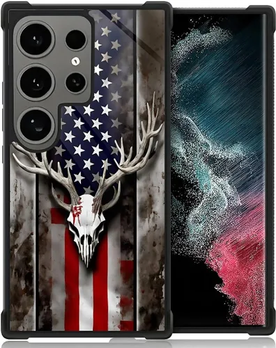 Miniatura 69 de CARLOCA Funda para Samsung Galaxy S21, Camuflaje Bandera Americana Calavera de Ciervo S21 para Hombre Mujer Chico Chica, Antiarañazos TPU Suave a