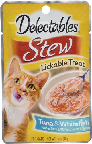 Miniatura 10 de Delectables - Golosina para lamer pollo y atún para gatos, 1.4 onzas, 12 unidades (paquete de 8)