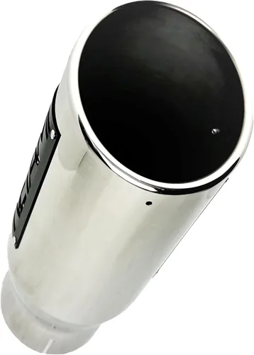 Miniatura 3 de NETAMI Punta de escape diésel de 4" a 5" de salida de acero inoxidable con borde enrollado cromado pulido