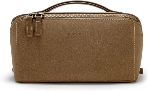 Miniatura 27 de EACHY Bolsa de Maquillaje de Viaje, Bolsas de Cosméticos de Gran Capacidad para Mujeres, Bolsa Portátil Impermeable que se Abre Plana, Bolsa de Aseo