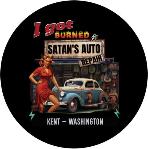 Miniatura 3 de I Got Burned At Satan's Auto Repair Retro Devil KENT PopSockets Standard PopGrip