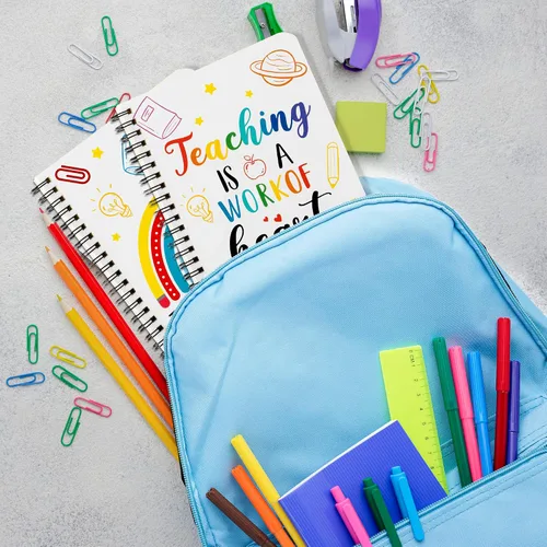 Miniatura 5 de Xqumoi - Paquete de 2 cuadernos espiral A5 para maestros, cuadernos de trabajo con líneas para enseñanza, diarios de escritura, suministros