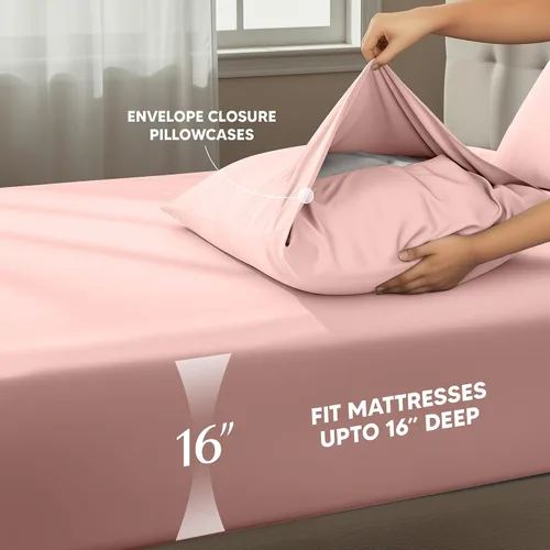 Miniatura 60 de Utopia Bedding Juego de sábanas Queen – Sábanas de 4 piezas para cama tamaño Queen, microfibra suave y transpirable, incluye 1 sábana bajera, 1 Gris