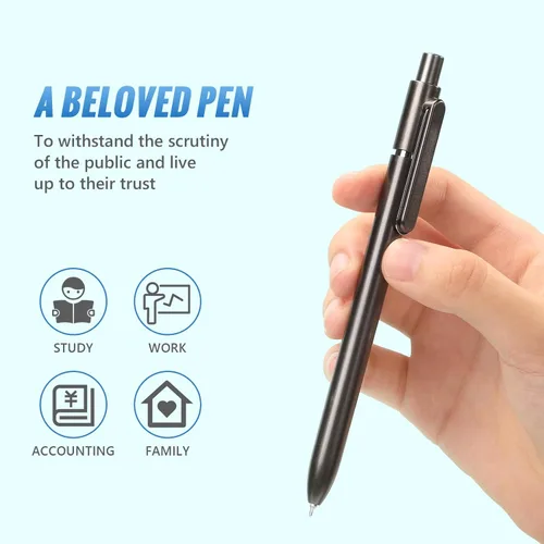 Miniatura 2 de Yuxingrong - Paquete de 6 bolígrafos de gel negros retráctiles, bolígrafos de tinta de gel negra de 0.020 in, bolígrafos de tinta de gel negro a