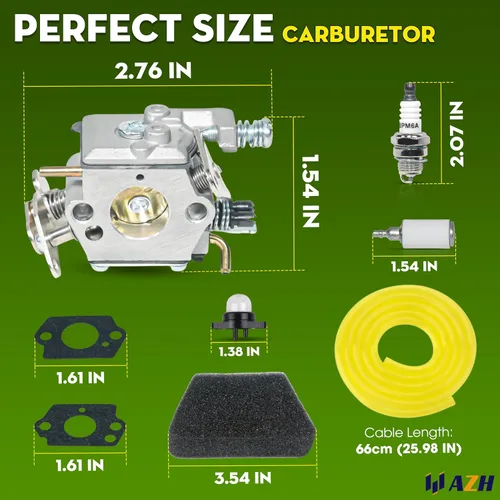 Miniatura 2 de Repuesto de carburador para Craftsman 3583.51380 358.350180 358.360180 358.350480 944.411363 358.360830 358.360130 358.3510830 2 358 .351182 Pieza