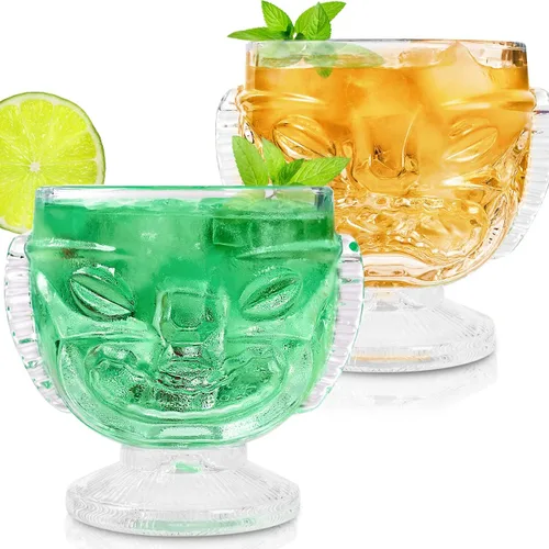 Vasos Tiki seductores de 17 onzas y más, esenciales de barra premium, tazas y estatuas Tiki descubiertas. Eleva tu experiencia de bar con elegantes