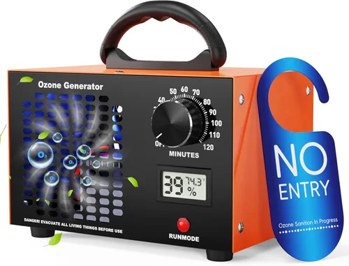 Generador de ozono Máquina eliminadora de olores - Purificador de ionizador de aire 2 en 1 160,000 mg/H Desodorizador O3 de alta capacidad con