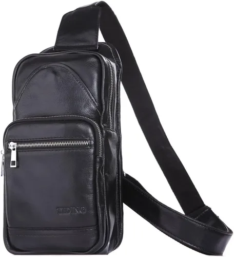Genda 2Archer piel Hombro Mochila Viajes Crossbody Bolsa de pecho para hombres y mujeres