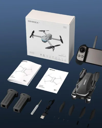 Miniatura 9 de SIMREX Dron GPS con cámara para adultos 4K, drones de motor sin escobillas para principiantes, WiFi FPV 5G plegable, retorno automático, flujo Negro