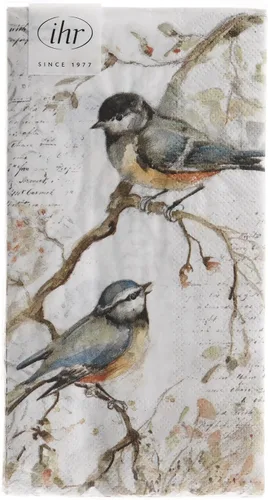 Miniatura 2 de IHR - Servilletas de papel de 3 capas, 16 unidades, tamaño invitado, Happy Little Titmice