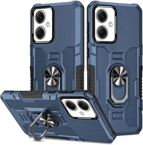 Miniatura 42 de Funda para Xiaomi Redmi Note 12 Pro 5G/Xiaomi Poco X5 Pro 5G Metal CD Patrón Anillo Titular Funda Teléfono Móvil Funda Protectora Anti-Caída Negro