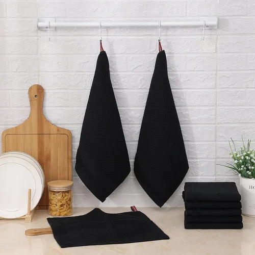 Miniatura 6 de Homaxy Paños de cocina 100% algodón, paquete de 12 12 x 12 pulgadas, tejido de gofre, paños de cocina súper suaves y absorbentes, de secado rápido