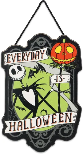 Miniatura 17 de Disney The Nightmare Before Christmas Jack Skellington - Decoración colgante de pared de madera, divertido letrero de Halloween para decoración