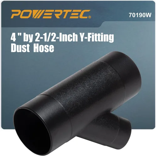 Miniatura 11 de POWERTEC 70364V Codo de 90 grados de diámetro exterior de 4 pulgadas para conector de manguera de recolección de polvo de 4 pulgadas (transparente)