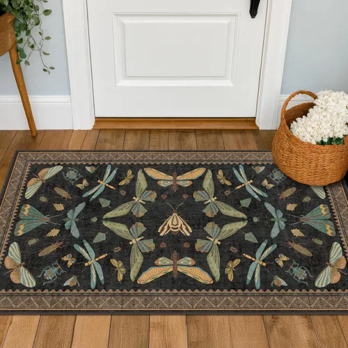 Miniatura 135 de Hazo Haus Alfombra de Baño Bohemia Lavable 2x3, Alfombras Pequeñas para Cocina, Tocador, Puerta Principal Entrada Interior, Antideslizante Pelo Bajo
