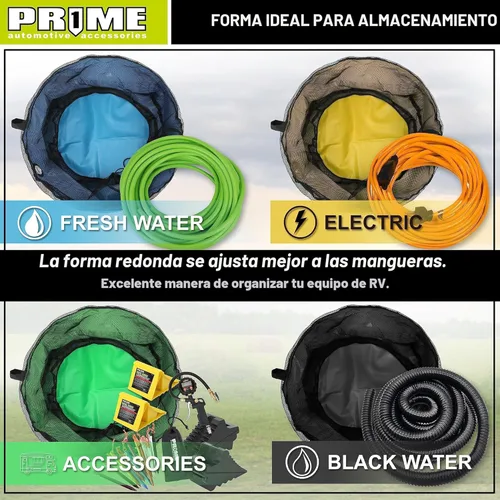 Miniatura 3 de PR1ME - Paquete de 4 bolsas impermeables para manguera de caravana, bolsa de utilidad para manguera de alcantarillado, accesorios de cámper