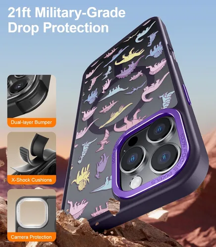 Miniatura 141 de Goodon para iPhone 15 Pro Max con protector de pantalla de privacidad, compatible con Magsafe, funda translúcida mate a prueba de golpes - Linda