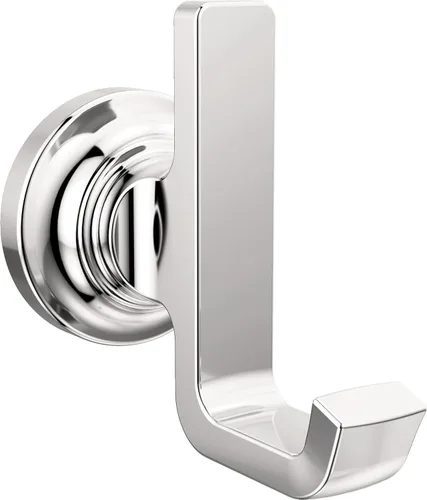 Delta Tetra 78935 - Ganchos para toallas de baño, cromo pulido, doble J, para colgar en la pared para batas y toallas, soporte para toallas de mano,