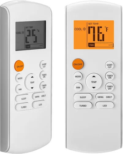 Saillong Mando a distancia de repuesto inteligente compatible con aire acondicionado Midea RG57/BGE Ac, incluye 2 pilas AAA, piezas de aire