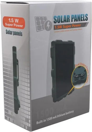 Miniatura 4 de Lixada Panel de carga solar Cámara de rastro Panel solar 1700mAh recargable para cámara de caza Carga solar al aire libre Alimentado por el sol