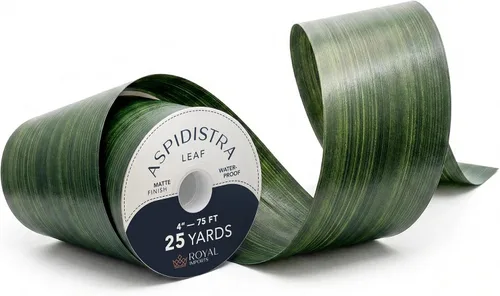Royal Imports Cinta con Patrón Floral, Cinta Ancha de Satén Sintético de Poliéster Impermeable de 4" (#100) para Interiores y Exteriores, Envoltura