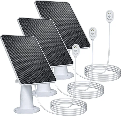 Miniatura 10 de Panel solar de carga mejorado compatible con Arlo Pro 4, Pro 3, Ultra 2, panel solar de 4 W con cable de carga de 9.8 pies, impermeable IP65