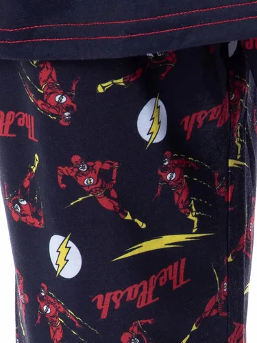 Miniatura 4 de INTIMO DC Classic The Flash The Crimson Comet - Conjunto de pijama raglán para niños, Negro