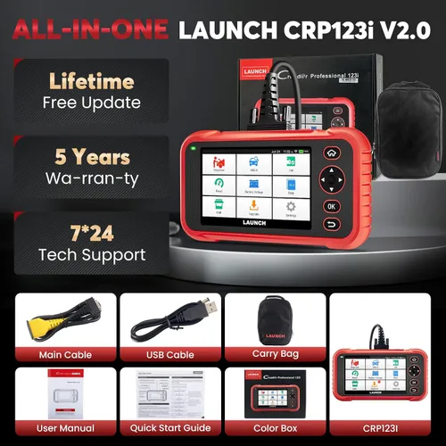 Miniatura 8 de LAUNCH Escáner OBD2 CRP123I V2.0, herramienta de escaneo de actualización de por vida 2026, sistema Muilti con 7 reajustes de aceite/calibración