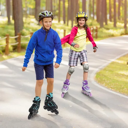 Miniatura 7 de Nattork Blade - Patines para niños con rueda iluminada, para exteriores e interiores, patines negros en línea iluminados para niños pequeños de 5 a