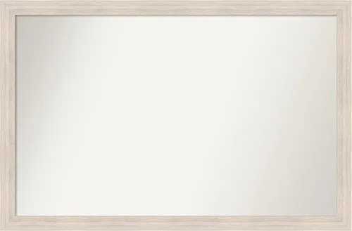 Miniatura 15 de Amanti Art Espejo de baño blanco para sobre el fregadero, 30 x 35 pulgadas, espejo de tocador rectangular estrecho de Eva de oro blanco, marco