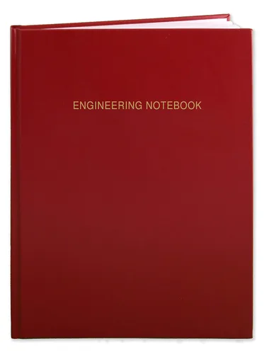 Miniatura 4 de Libreta de notas de ingeniería de 96 páginas, de 8 7/8 x 11 1/4 pulgadas, con cubierta dura de costura Smyth, de la marca BookFactory