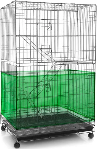 Miniatura 9 de Shappy Jaula grande para pájaros, cubierta de jaula de pájaros, red de malla ajustable suave y aireada para loro periquito guacamayo