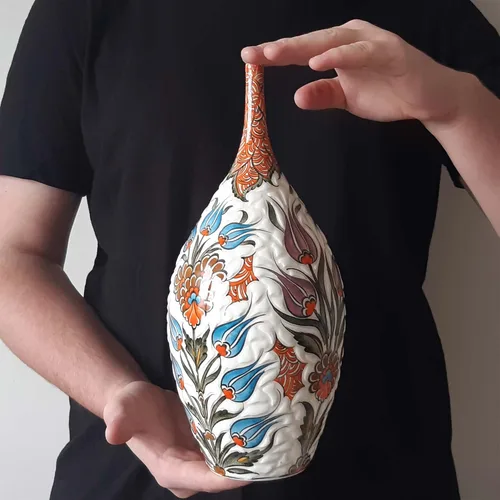 Miniatura 4 de Jarrón de cerámica hecho a mano, 12 pulgadas