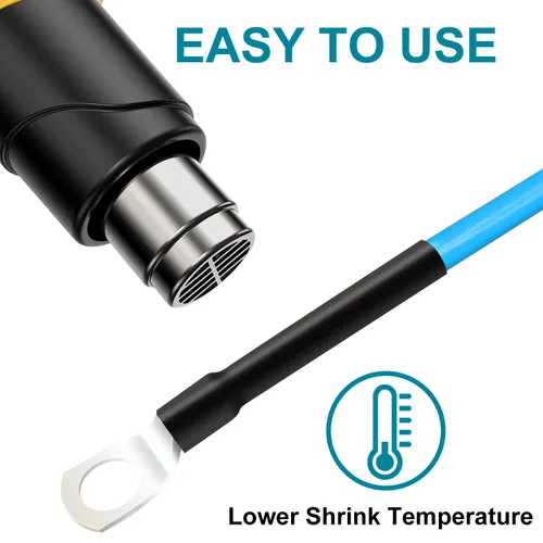 Miniatura 6 de Tubo termorretráctil de 1/2 pulgada (12.7mm) - Tubo termorretráctil impermeable de 10 pies con relación 3:1, diámetro pre-encogimiento de 1/2 Negro