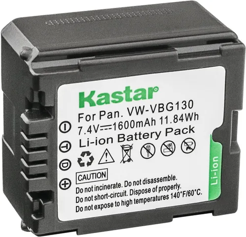 Miniatura 6 de Kastar Cargador de batería USB LCD3 para Panasonic VW-VBG070, VW-VBG130, VWVBG260 y SDR-H40, SDR-H80 Series, HDC-HS700, TM700, HS300, TM300, HS250