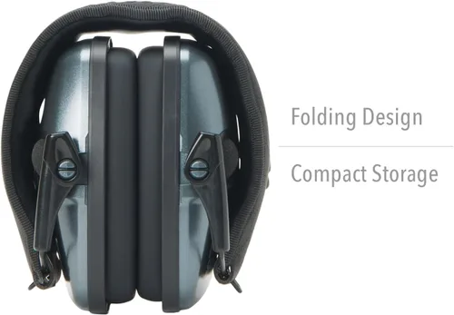 Miniatura 2 de Howard Leight Impact Sport - Orejera Bluetooth para disparar, color negro, atenuación de ruido de 21 dB, unisex para jóvenes y adultos Gris carbón