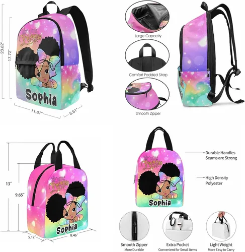 Miniatura 45 de Texto personalizado Elefante desgaste gafas mochila mochila mochila casual Daypack bolsa para mamá niñas, color86-4, Mochilas Daypack