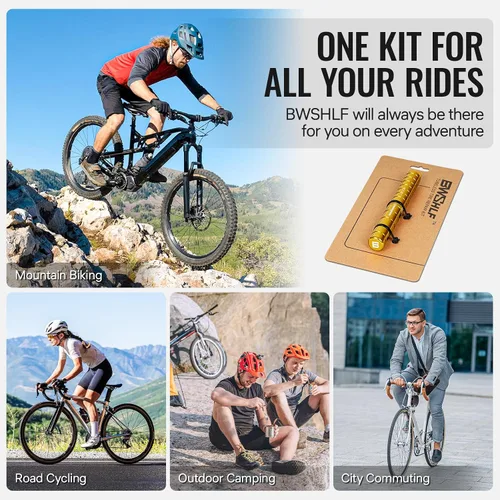 Miniatura 8 de BWSHLF Kit de reparación de neumáticos de bicicleta sin cámara para bicicletas de montaña y bicicletas de carretera, kit de tapones de neumáticos